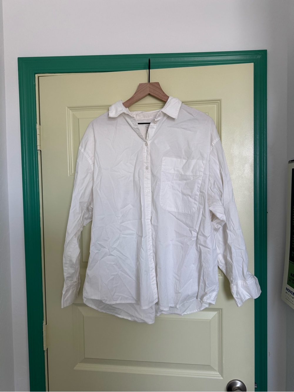 a new day White Button-Down Shirt with Chest Pocket